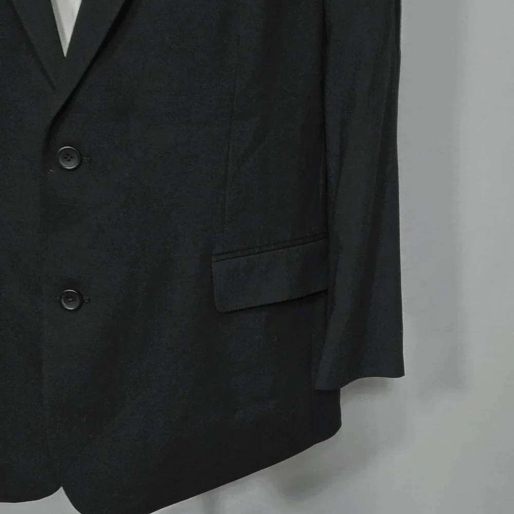 Oak Hill Blazer Mens 52 Black Wool Stretch Two Button Big Tall Suit Jacket